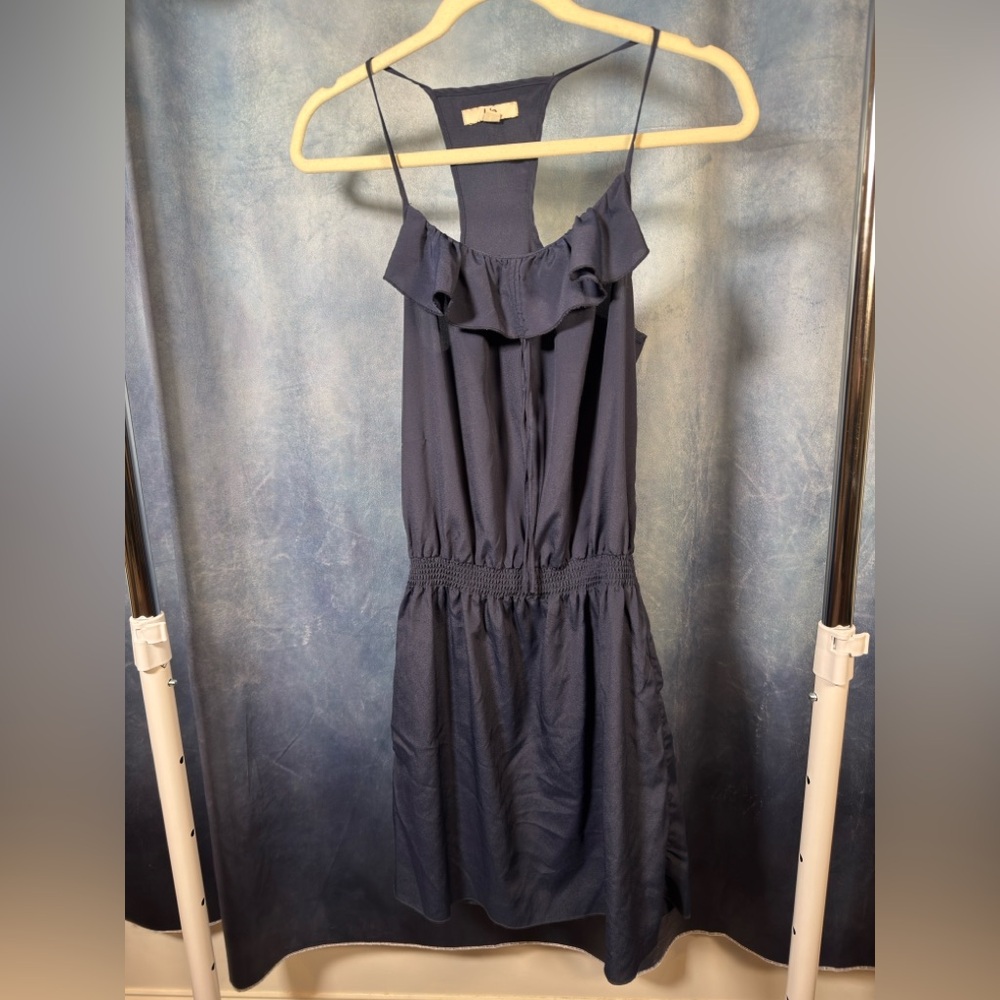 Navy Blue Ruffled Sundress